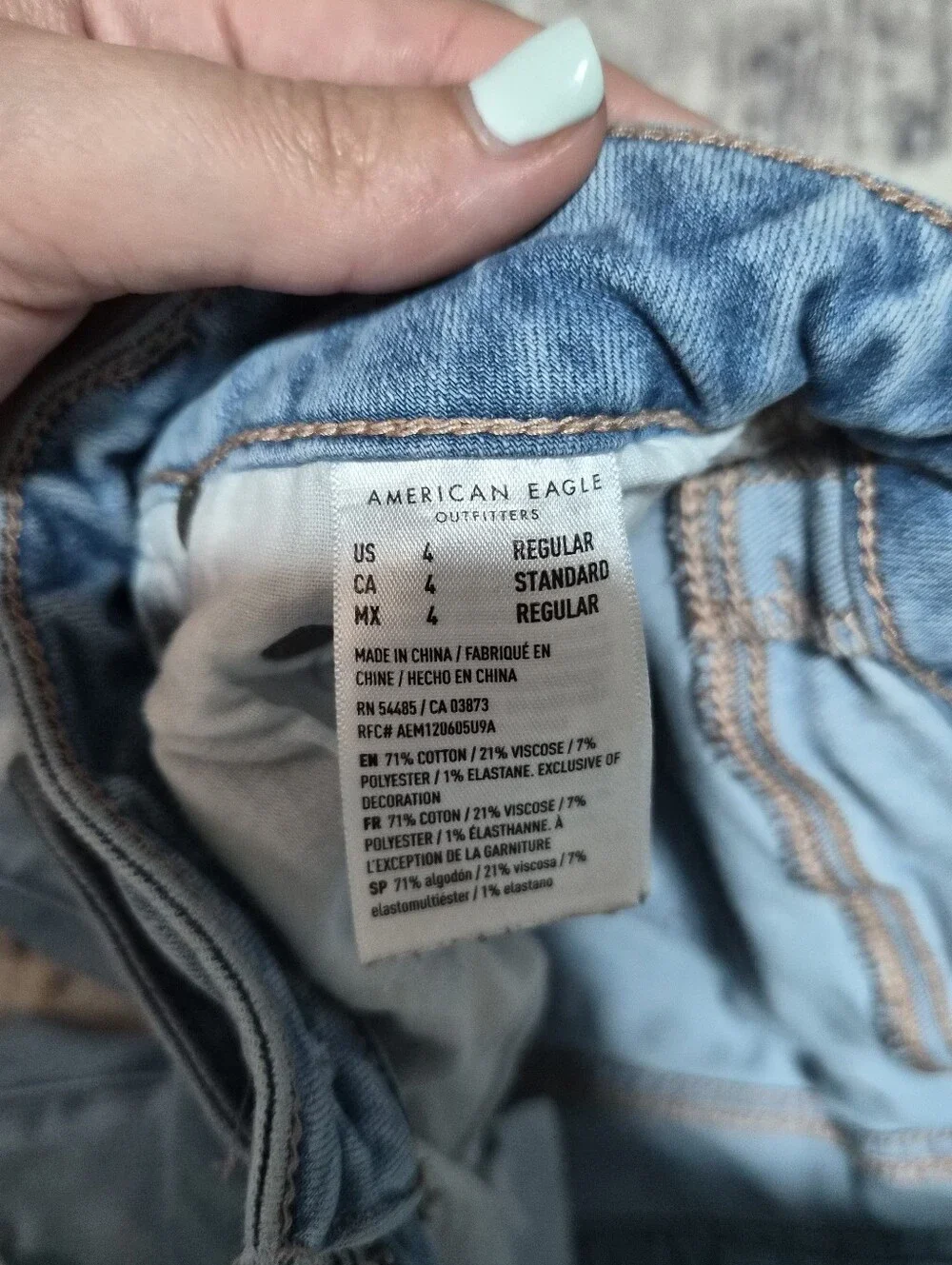 Light Blue Distressed Flared Women's Jeans American Eagle